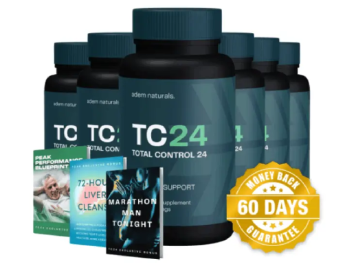 Total Control 24 final offer showing product bottle with included bonus guides and special bundle presentation