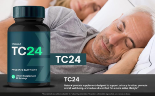 Man over 40 sleeping peacefully through the night supported by Total Control 24 prostate health supplement